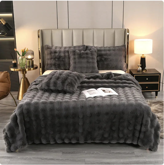 Thick Rabbit Fur Blanket 🐇