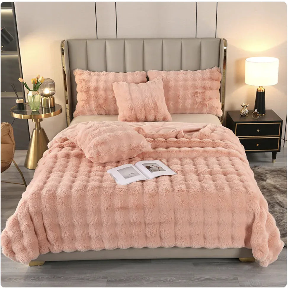 Thick Rabbit Fur Blanket 🐇