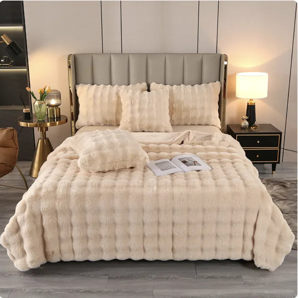 Thick Rabbit Fur Blanket 🐇