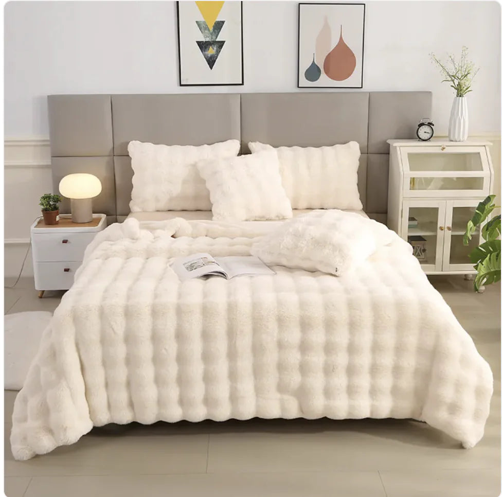 Thick Rabbit Fur Blanket 🐇