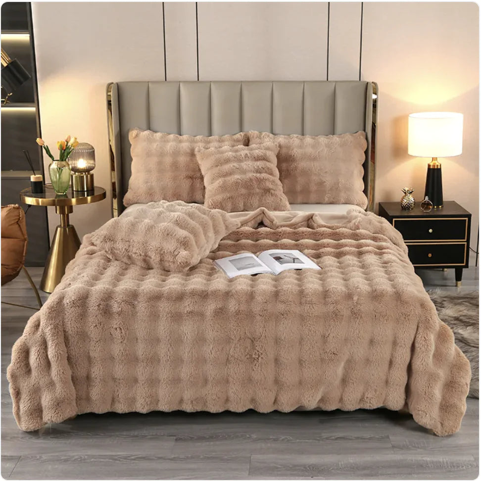 Thick Rabbit Fur Blanket 🐇