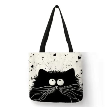 Cat linen bag