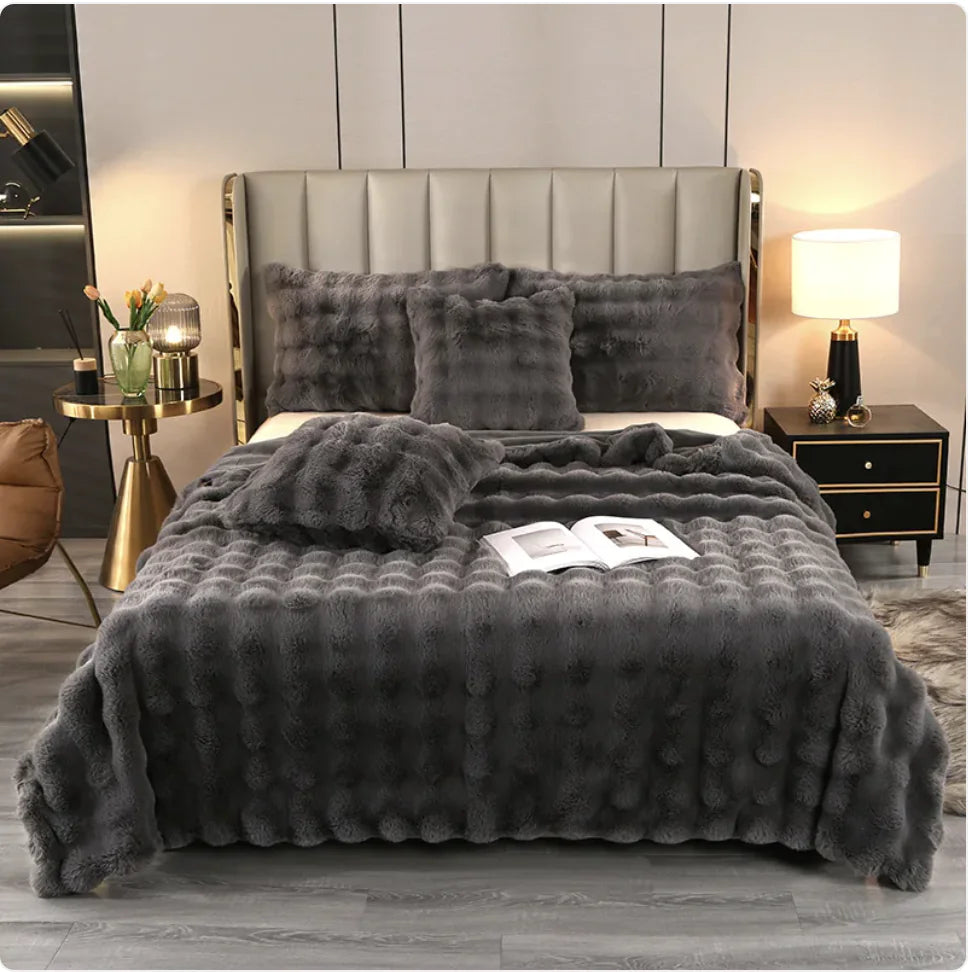 Thick Rabbit Fur Blanket 🐇