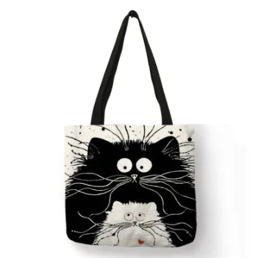 Cat linen bag