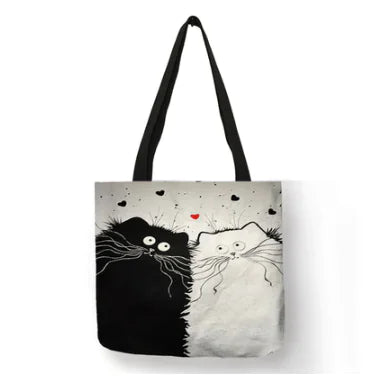 Cat linen bag