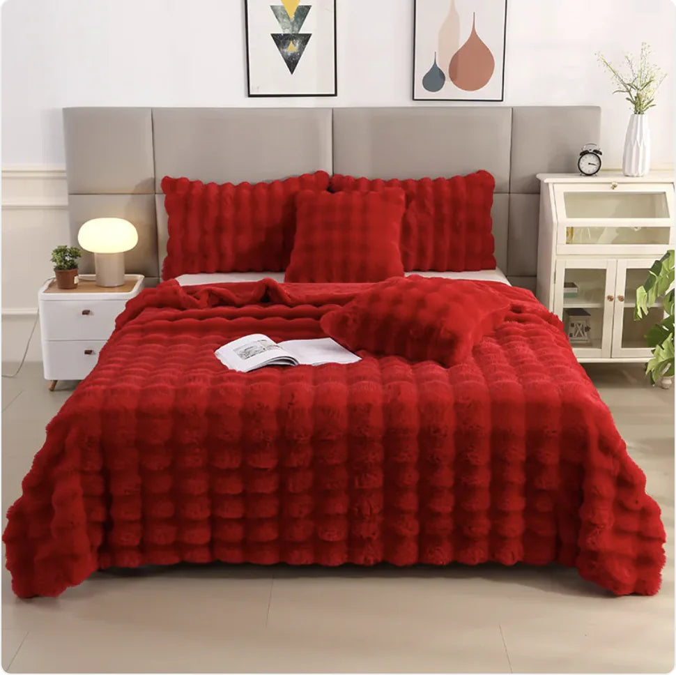 Thick Rabbit Fur Blanket 🐇
